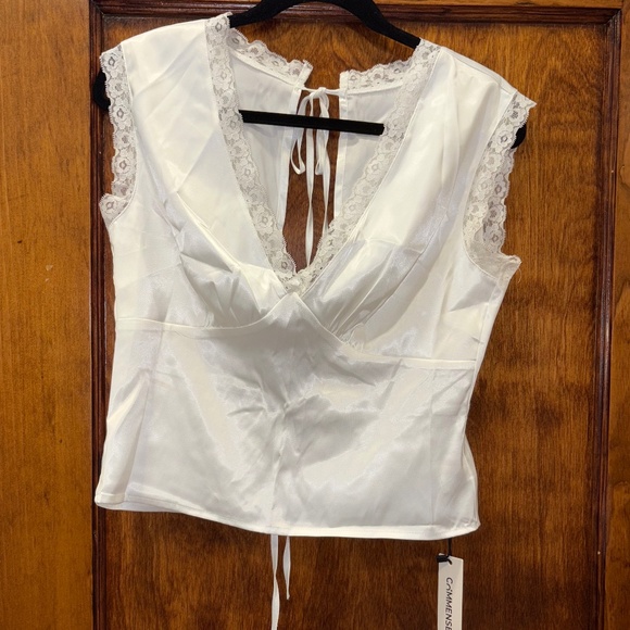 Satin Lace Trim Skirt Set - Picture 7 of 10